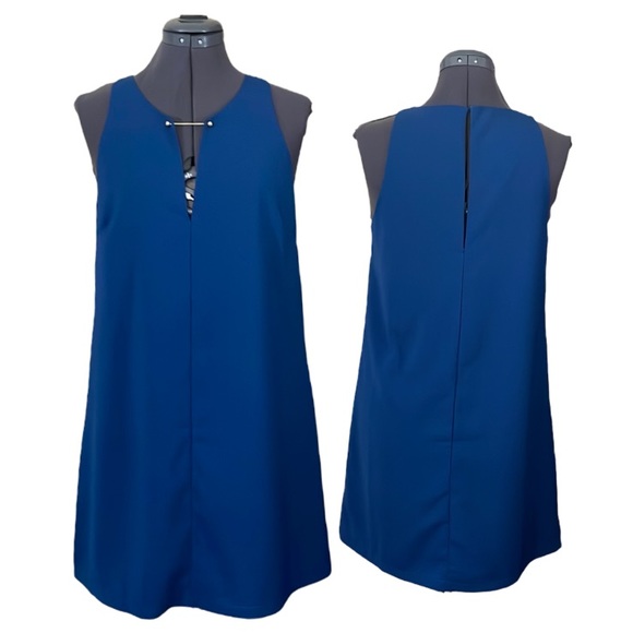 NWOT Lulus Near or Bar Teal Blue Shift Dress Size Small - Picture 8 of 16